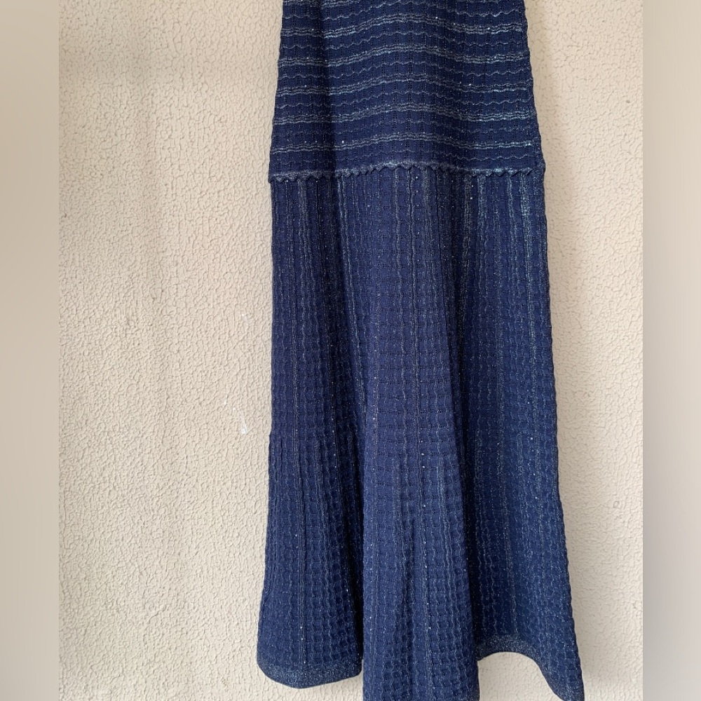 Sandro Navy Sparkle Knit Maxi Dress - Picture 12 of 13